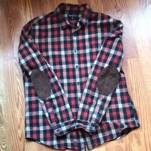 J Crew Men's Red and Blue Plaid Shirt
